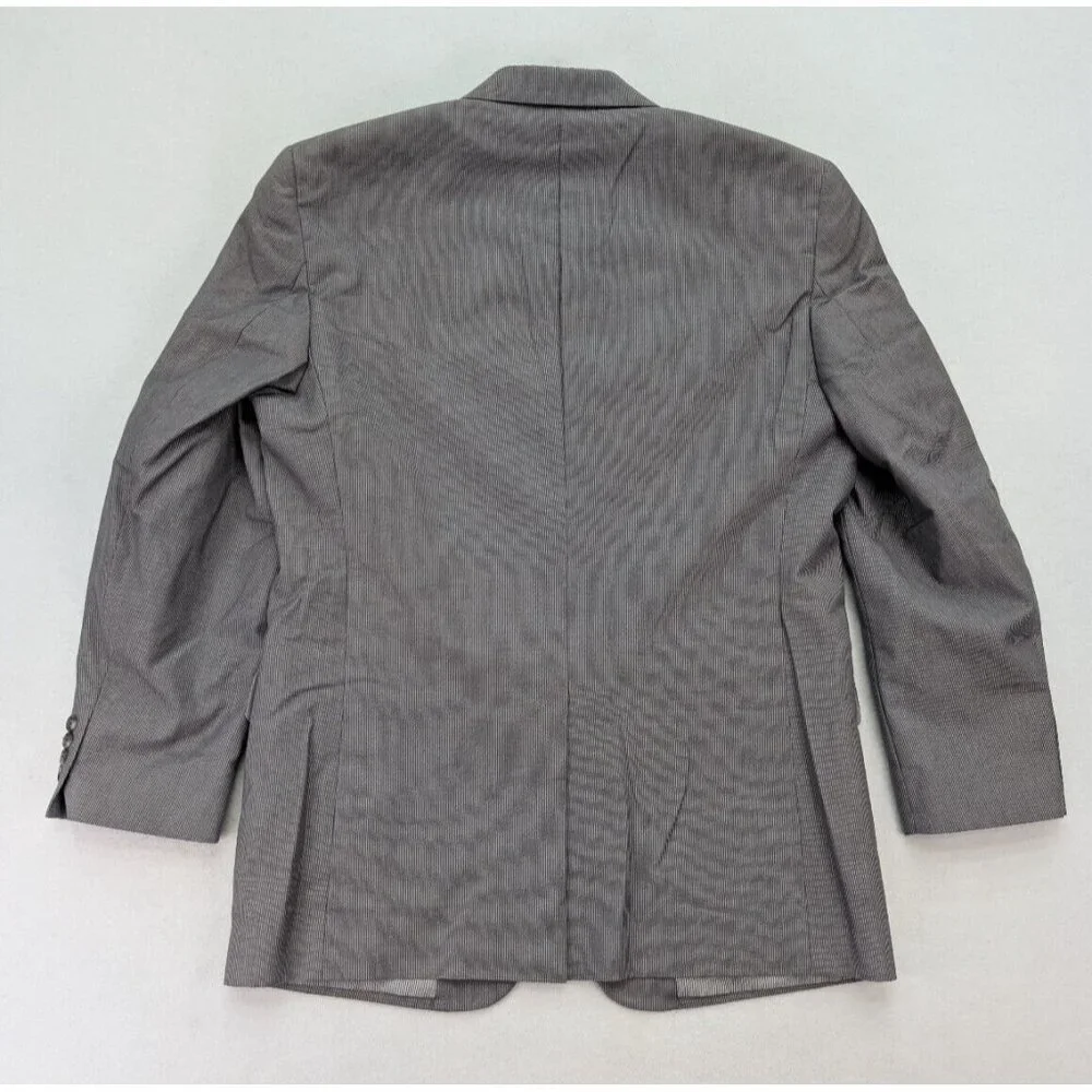 Jos. A. Bank Men's Blazer Jacket Sport Coat Size 44L Gray Pinstripe